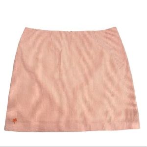 LILY PULITZER Seersucker Orange and White Skirt  Women's Size 14